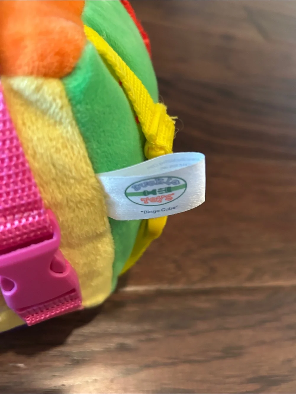 Buckle Toys Bingo Cube Colorful Plush Sensory Activity Cube